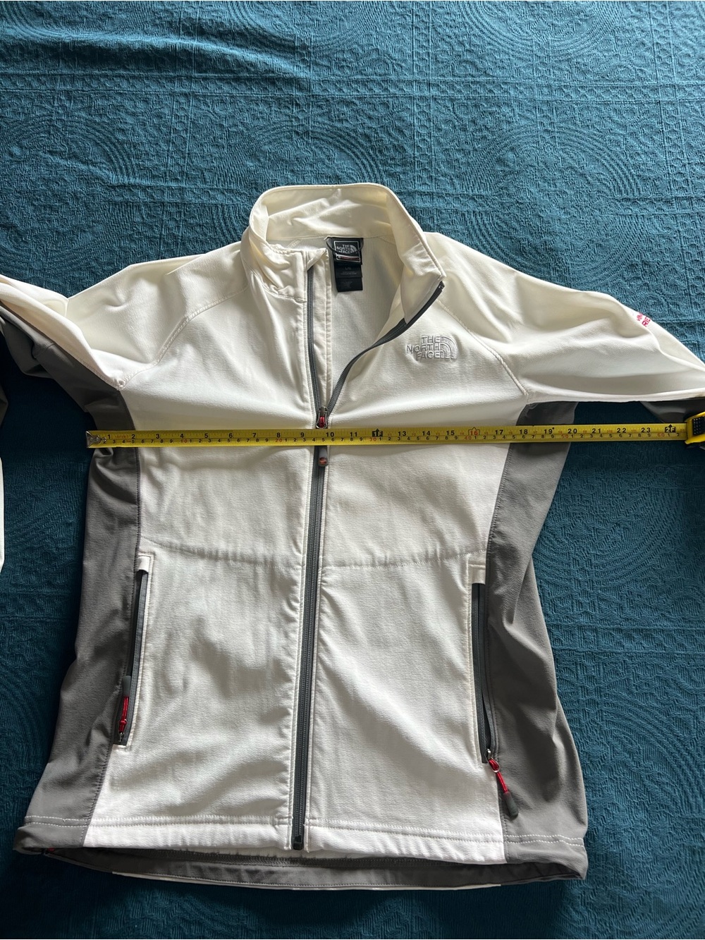 The North Face Summit Series White Gray Zip-Up Activewear Cinch Hem Jacket-L - Picture 14 of 16